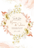 Pink Frame Christian Wedding Invitation-AACWI001