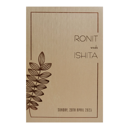 Peach Single Sheet Invitation Card-KRCS7212