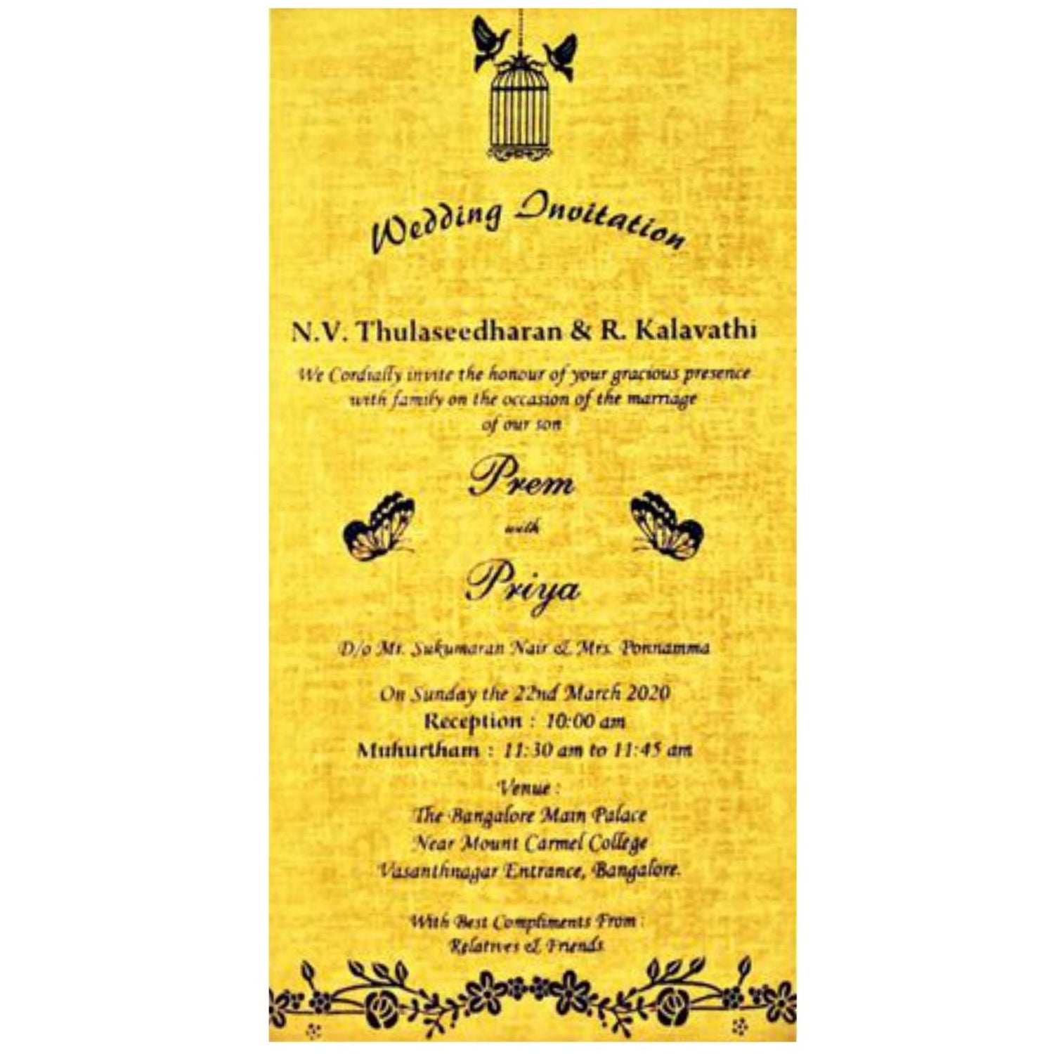 Blue single sheet laser cut with gold insert invitation-King of Cards