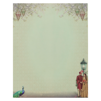 Royal Rose Arch Couple Wedding Card-KNKJ1157