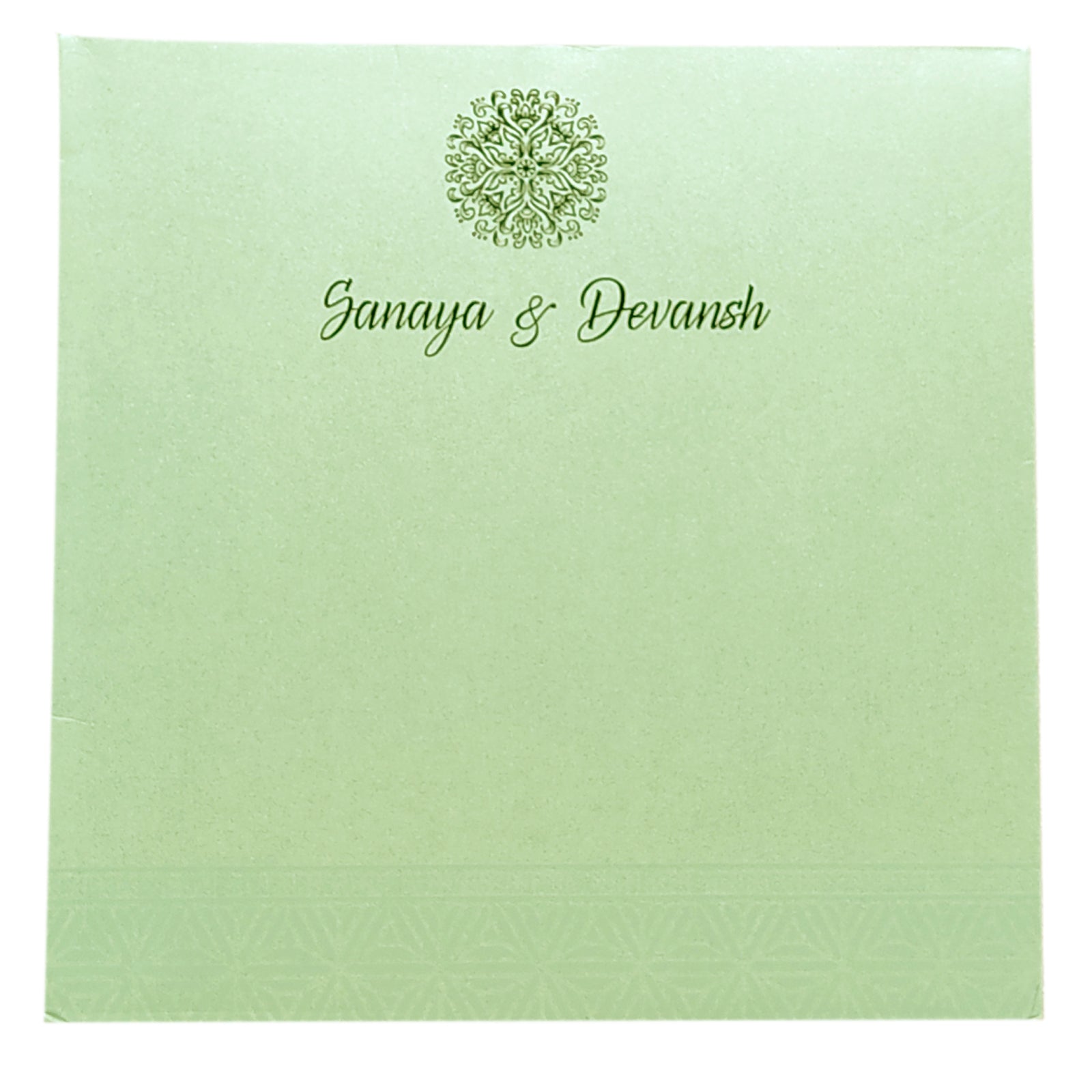 Green Pastel Nameplate Invitation Card-KRC29092