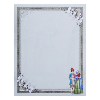 Grey Bride Groom Nameplate Box Wedding  Card-King of Cards