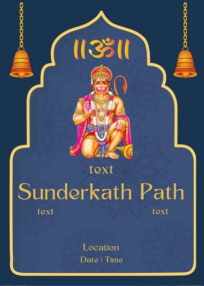 Blue Bell Themed Sunderkand Path Invitation-AASPI003