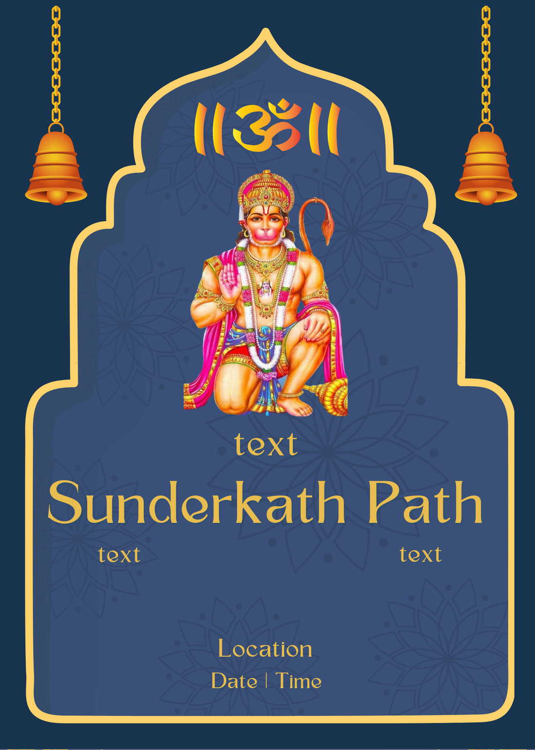 Blue Bell Themed Sunderkand Path Invitation-AASPI003
