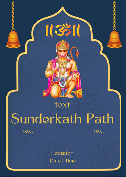 Blue Bell Themed Sunderkand Path Invitation-AASPI003