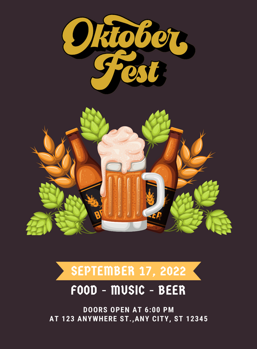 Dark Cheers Oktoberfest Invitation-AAOKT012