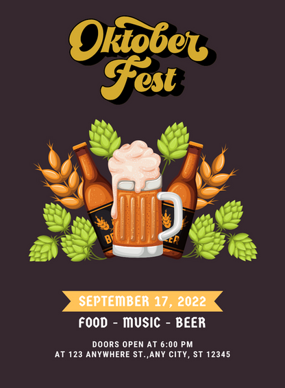 Dark Cheers Oktoberfest Invitation-AAOKT012