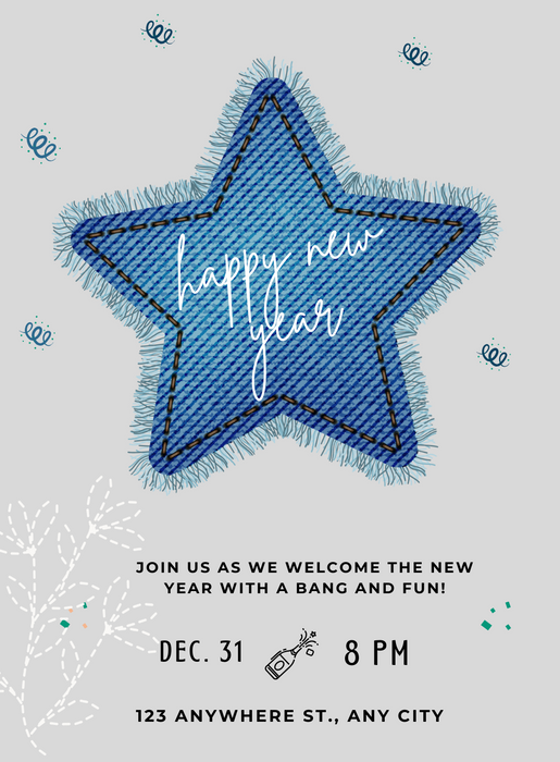Colorful Masquerade New Year Eve Invitation-AANEW008