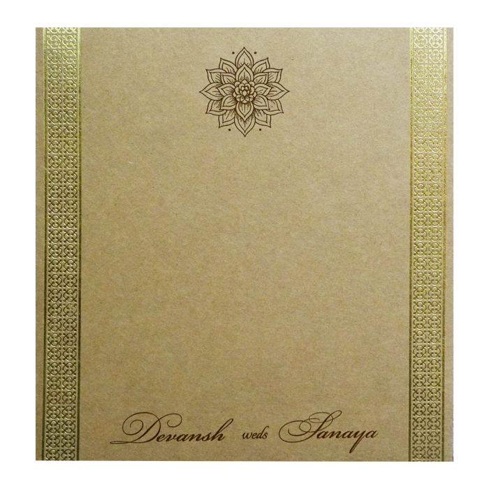 Brown Single Sheet Invitation-King of Cards