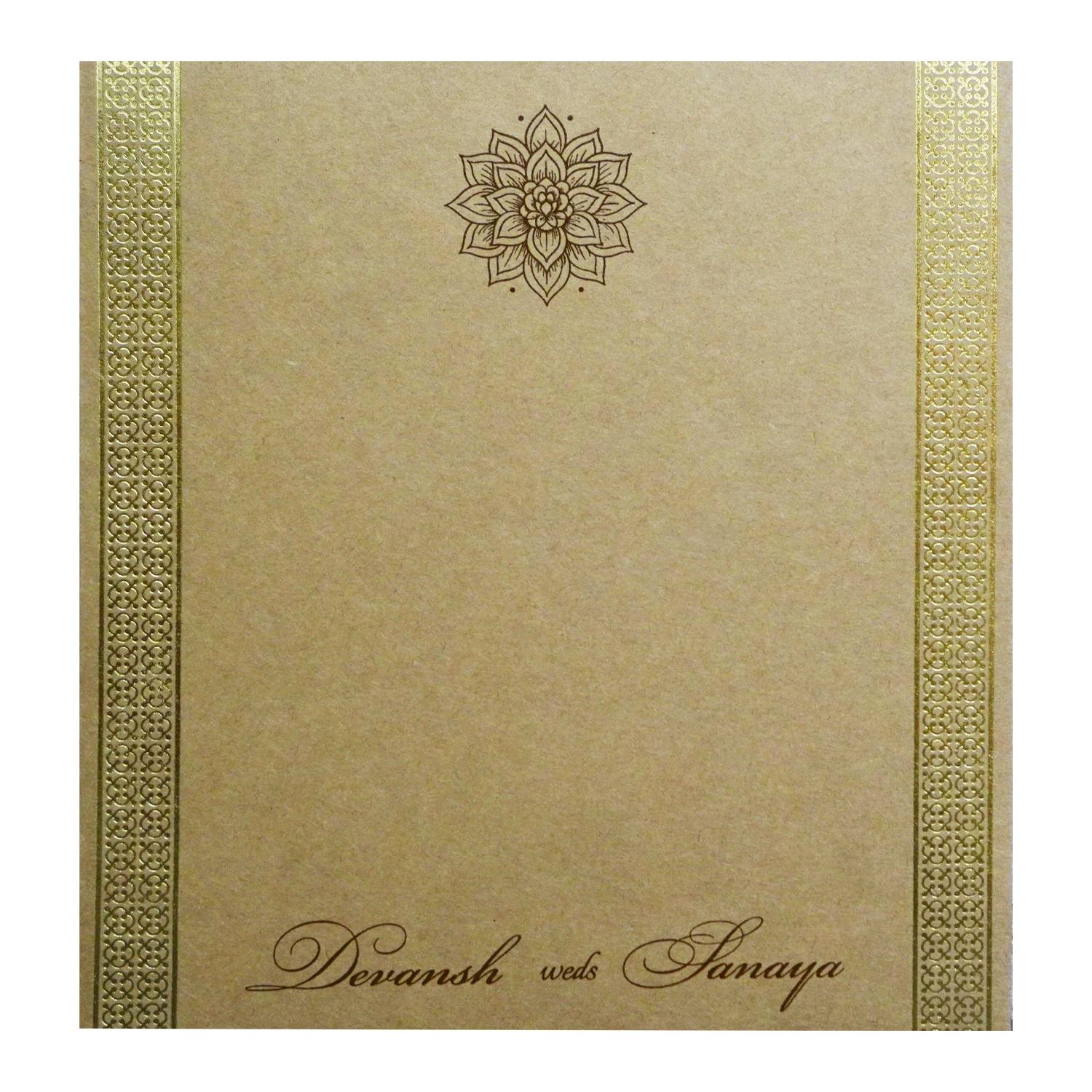 Brown Single Sheet Invitation-KRCS7352