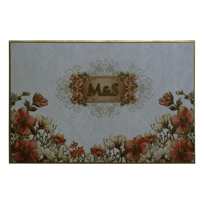 Grey Premium Embossed Invitation Card-King of Cards