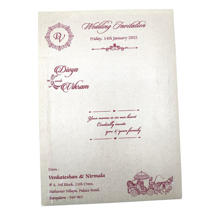 Grey Metallic Floral Gold Foiling With Ganesha And Name plate-KNCM31GS