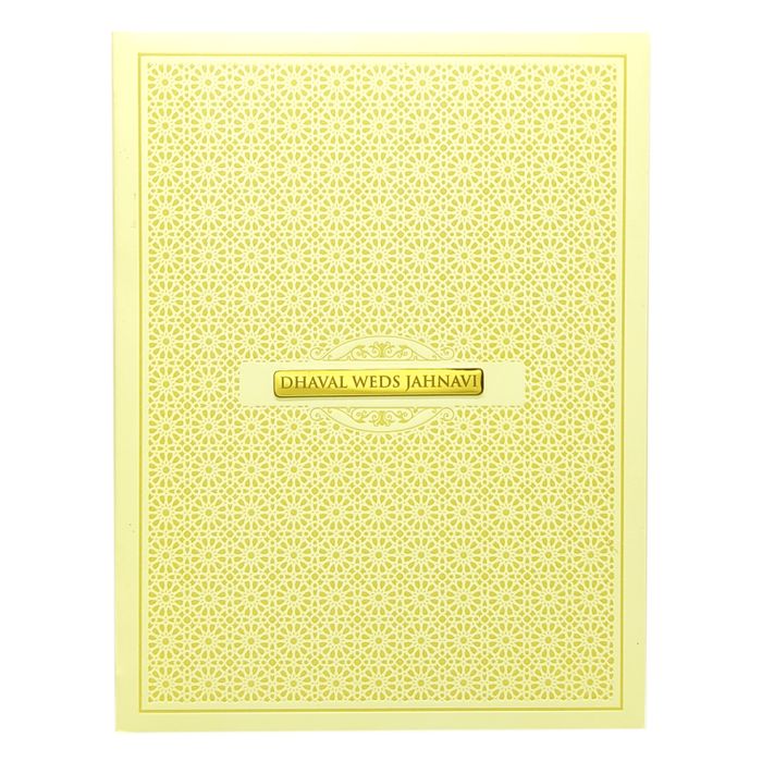 Yellow Pattern Designs Wedding Card-King of Cards