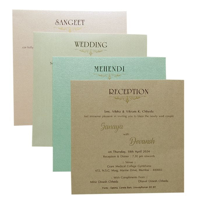 Blue Design Invitation Card-King of Cards