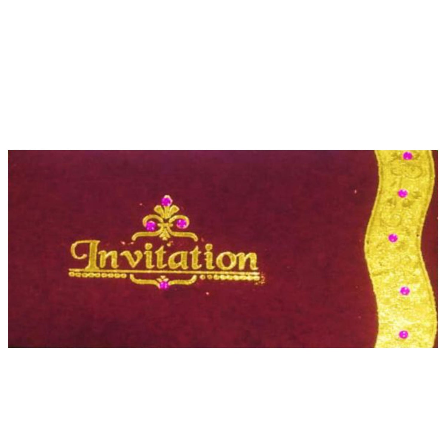 Maroon Personal Invitation Card-cxp110