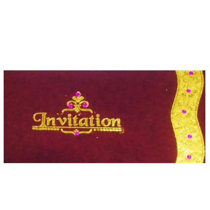 Maroon Personal Invitation Card-cxp110