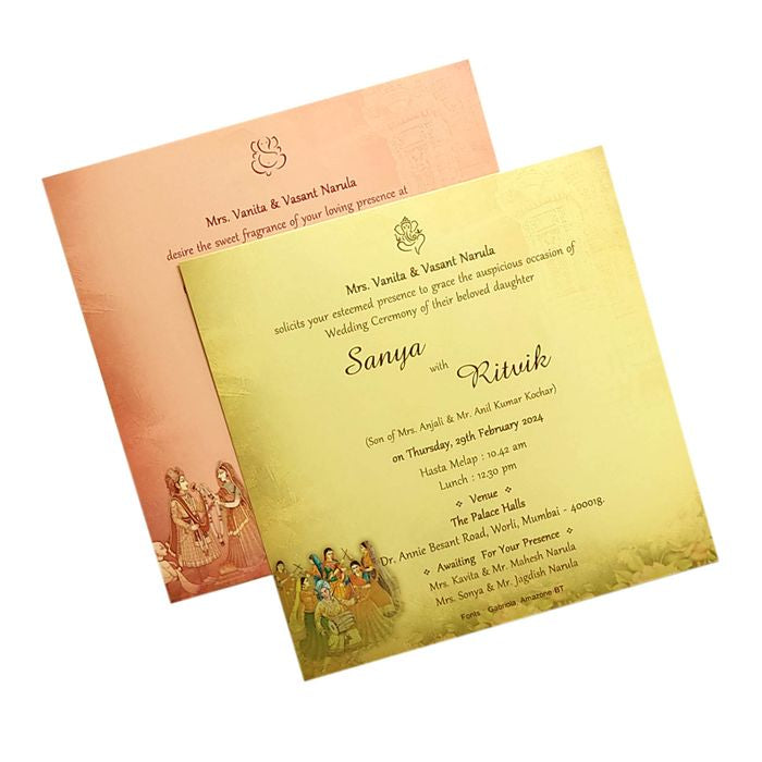 Mustard Elephant Invitation Card-King of Cards