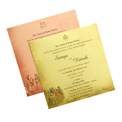 Mustard Elephant Invitation Card-King of Cards