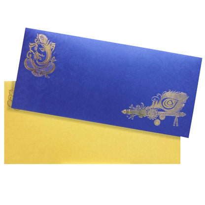 Blue Ganesha Invitation Card-KNJG08BG