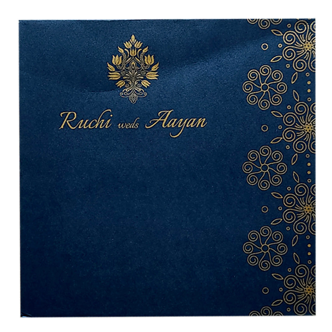 Dark Blue Gold Design Invitation-KRC29321