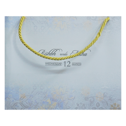 Blue Grey Floral Wedding Box-KRC30790