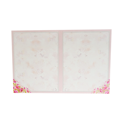 Classic Pink Floral Wedding Card-KNKJ1149