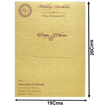 Blue Padding Floral Wedding Card In Gold Foiling Print-KNPC9519B-King of Cards