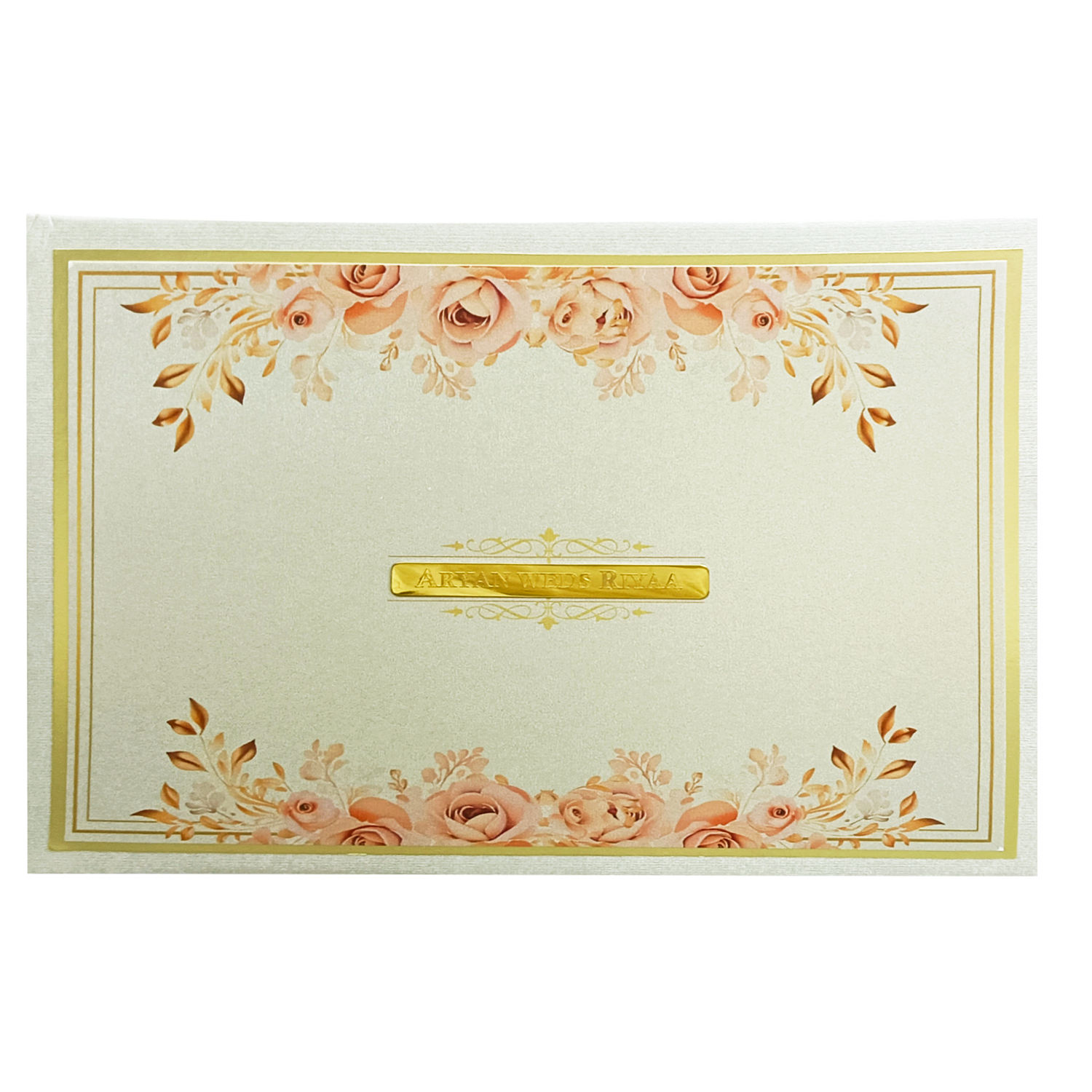 Metallic Grey Floral Invitation-KRC30760