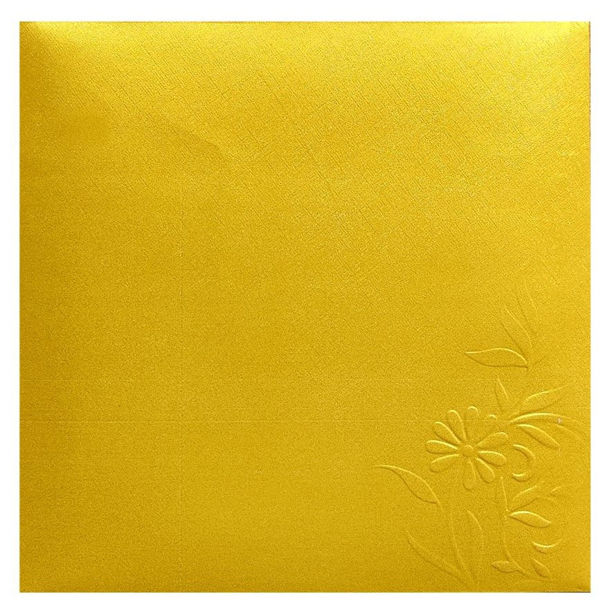 Gold Red Ganesha Wedding Invitation Card-KNK2171