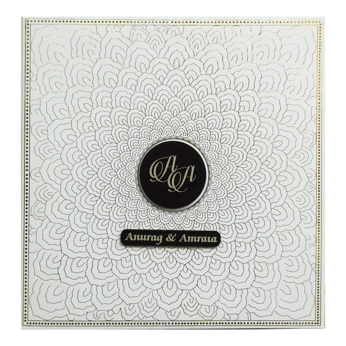 Ivory Padded Wedding Card-King of Cards