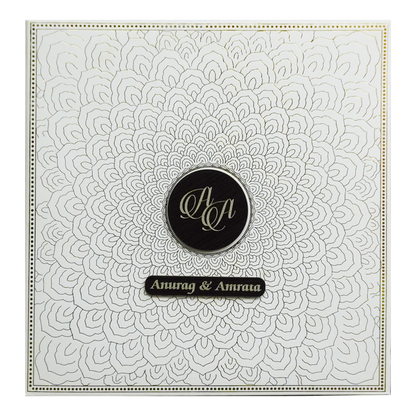 Ivory Padded Wedding Card-King of Cards