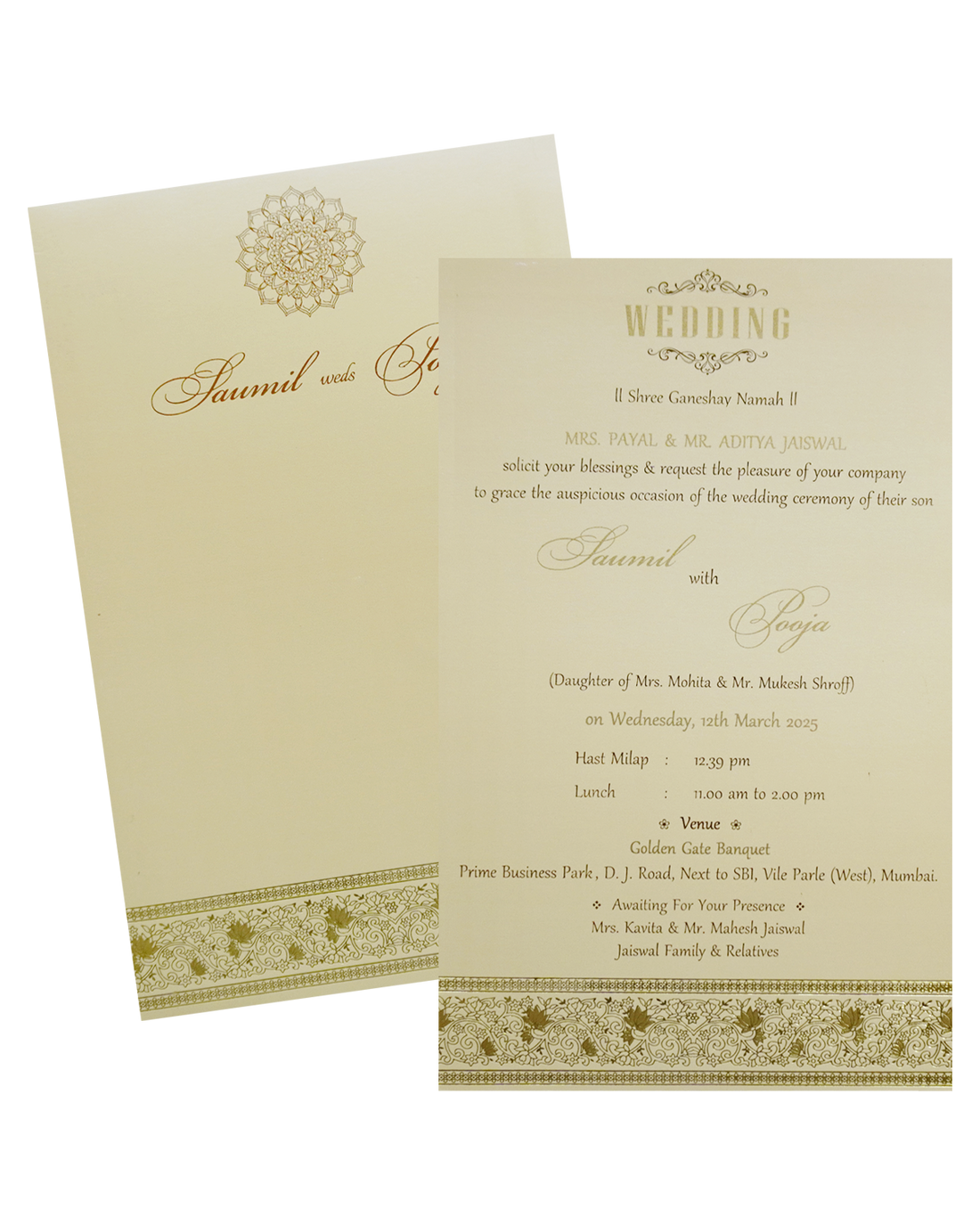 Make your event special with our exclusive Khaki Single Sheet Wedding Card. Shop now! ?WhatsApp Support ?Express Delivery.