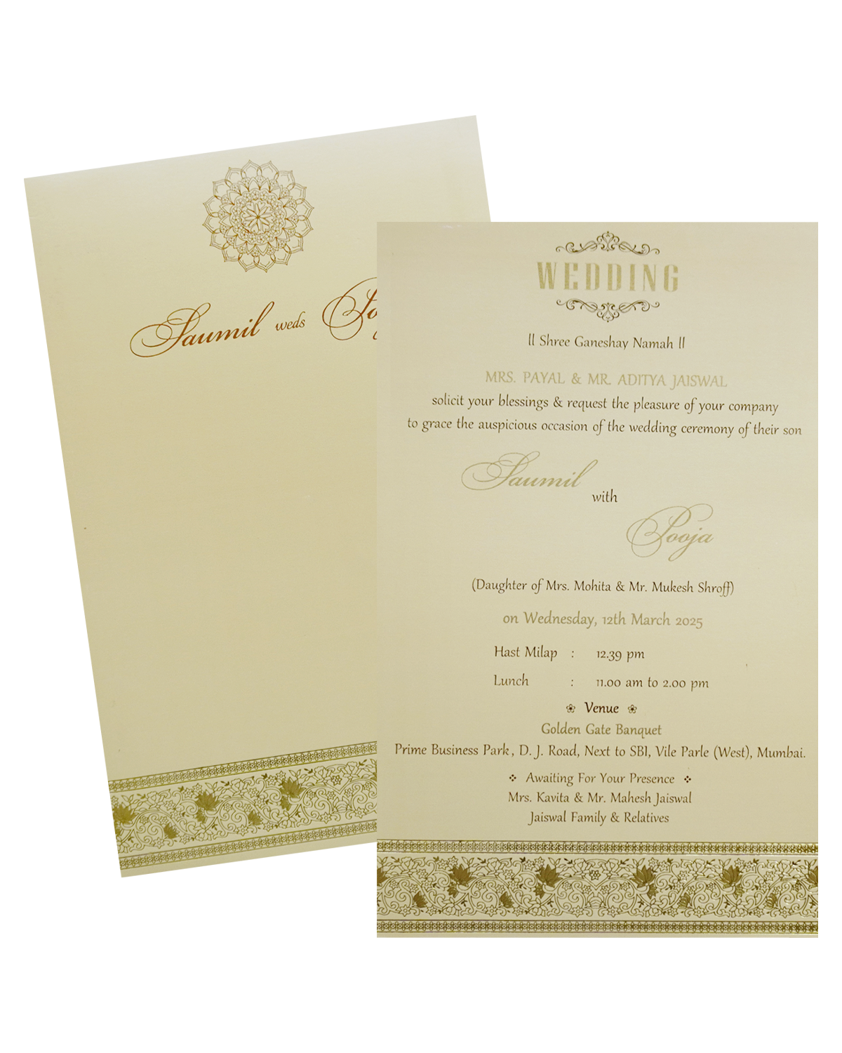 Make your event special with our exclusive Khaki Single Sheet Wedding Card. Shop now! ?WhatsApp Support ?Express Delivery.