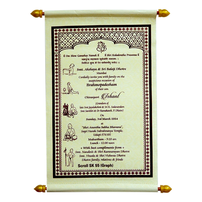 Dull White Satin Scroll Card-King of Cards