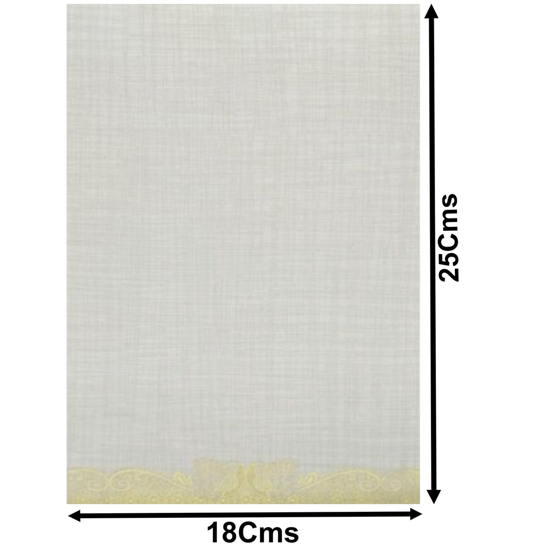 Grey Metallic Gold Foiling With Embossed Ganesha Trunk-KNCP25GG