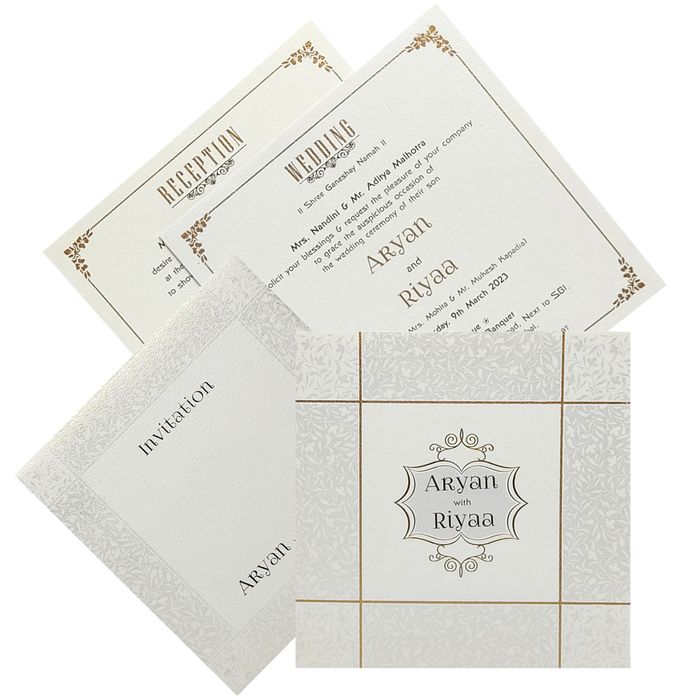 White Invitation Card-King of Cards
