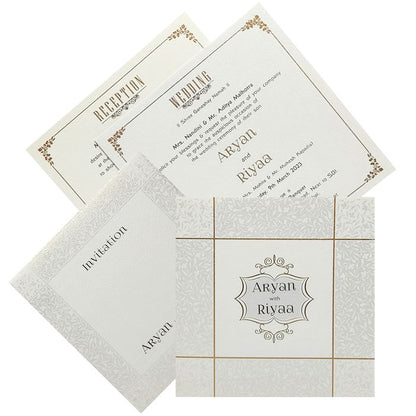 White Invitation Card-King of Cards