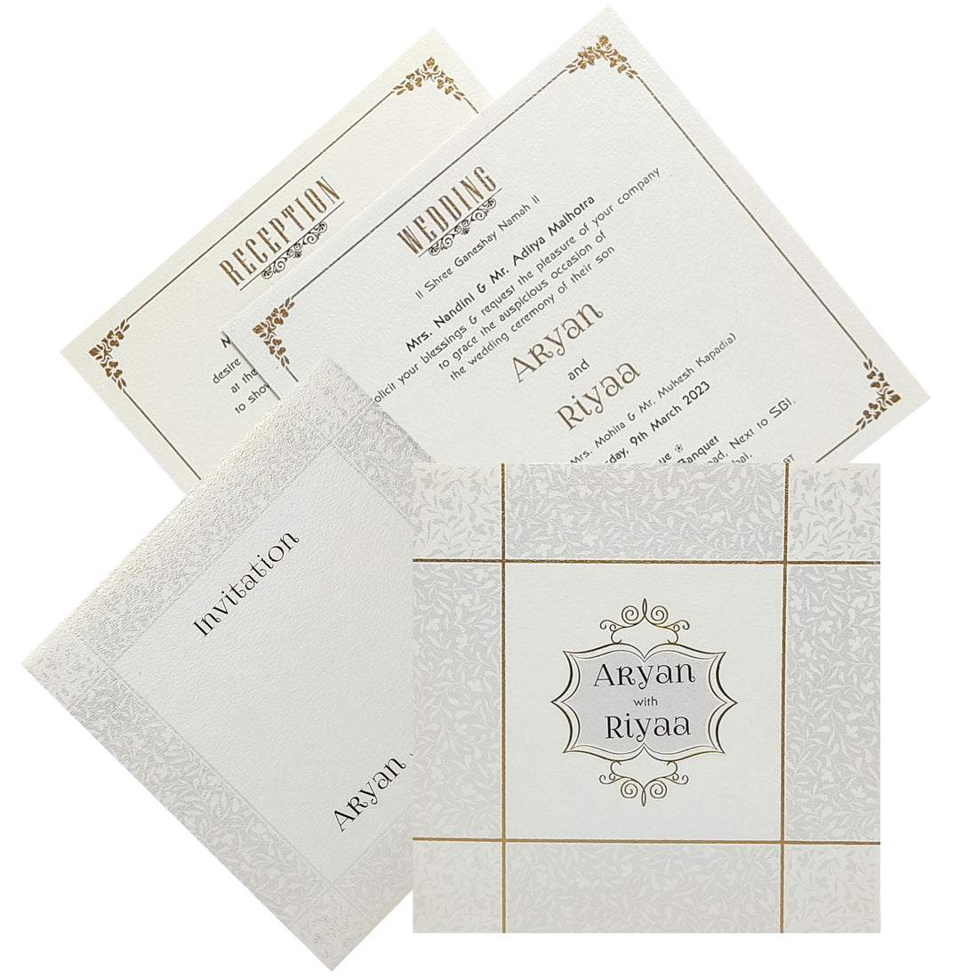 White Invitation Card-King of Cards