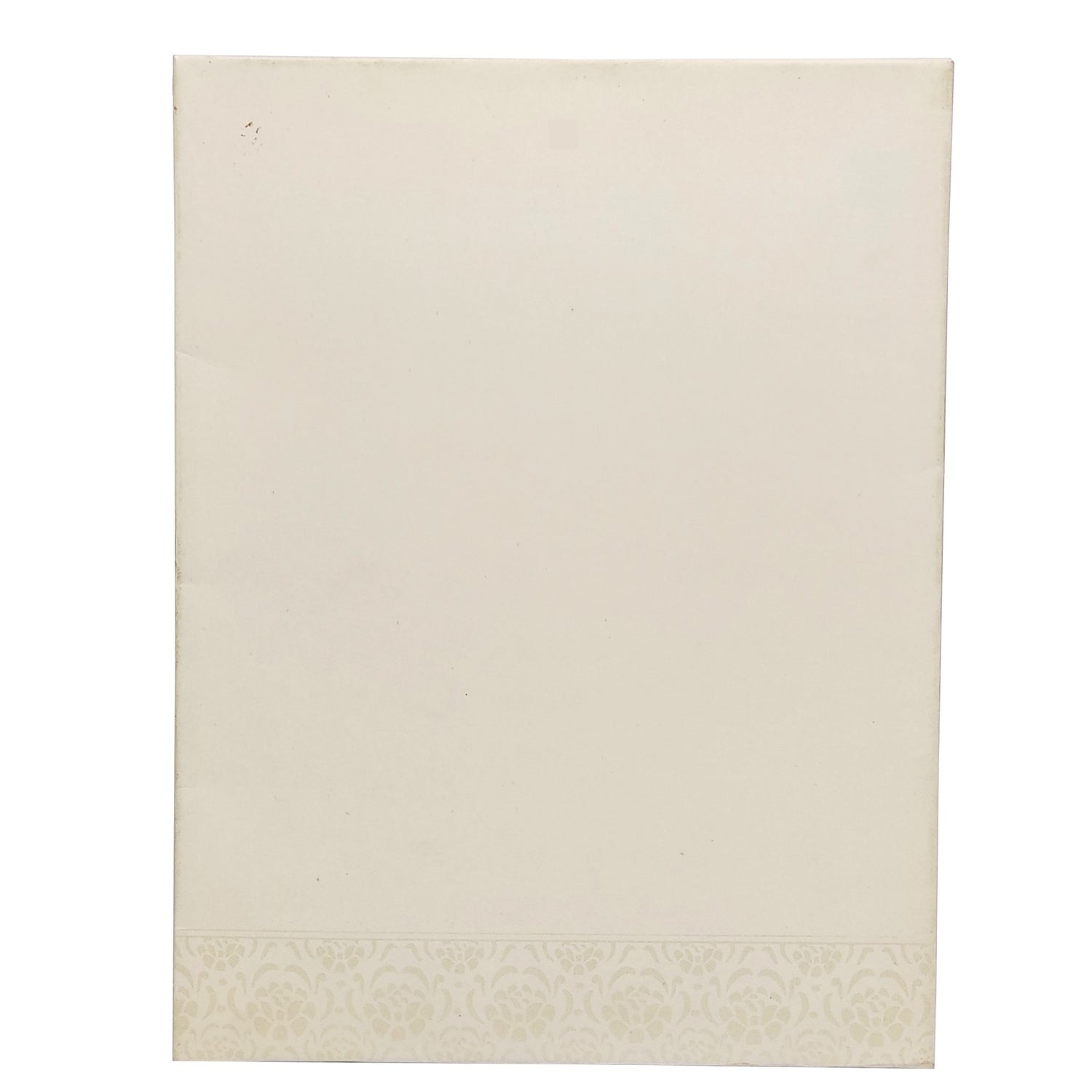 White Metallic Royal Embossed Floral Wedding Card-KNK3051W