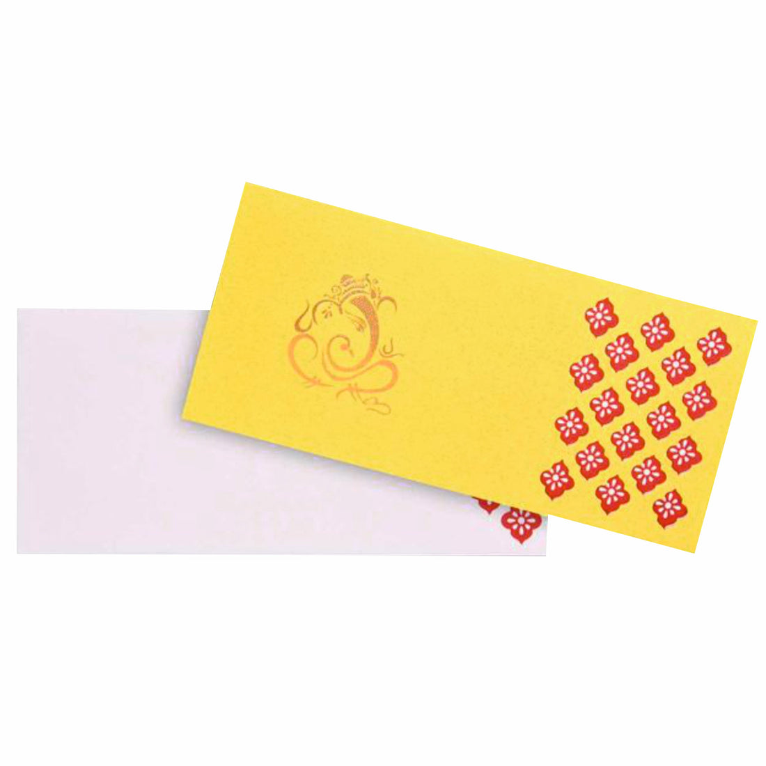 Gold Die Cut Ganesha Invite-KNSPM301