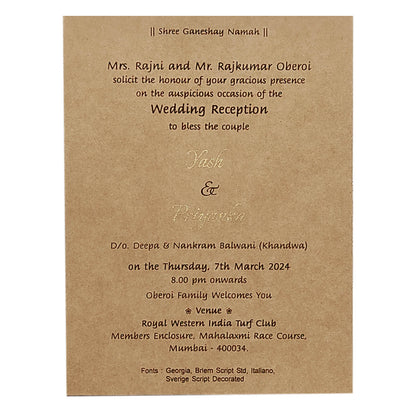 Invitation Card - KRCS6380
