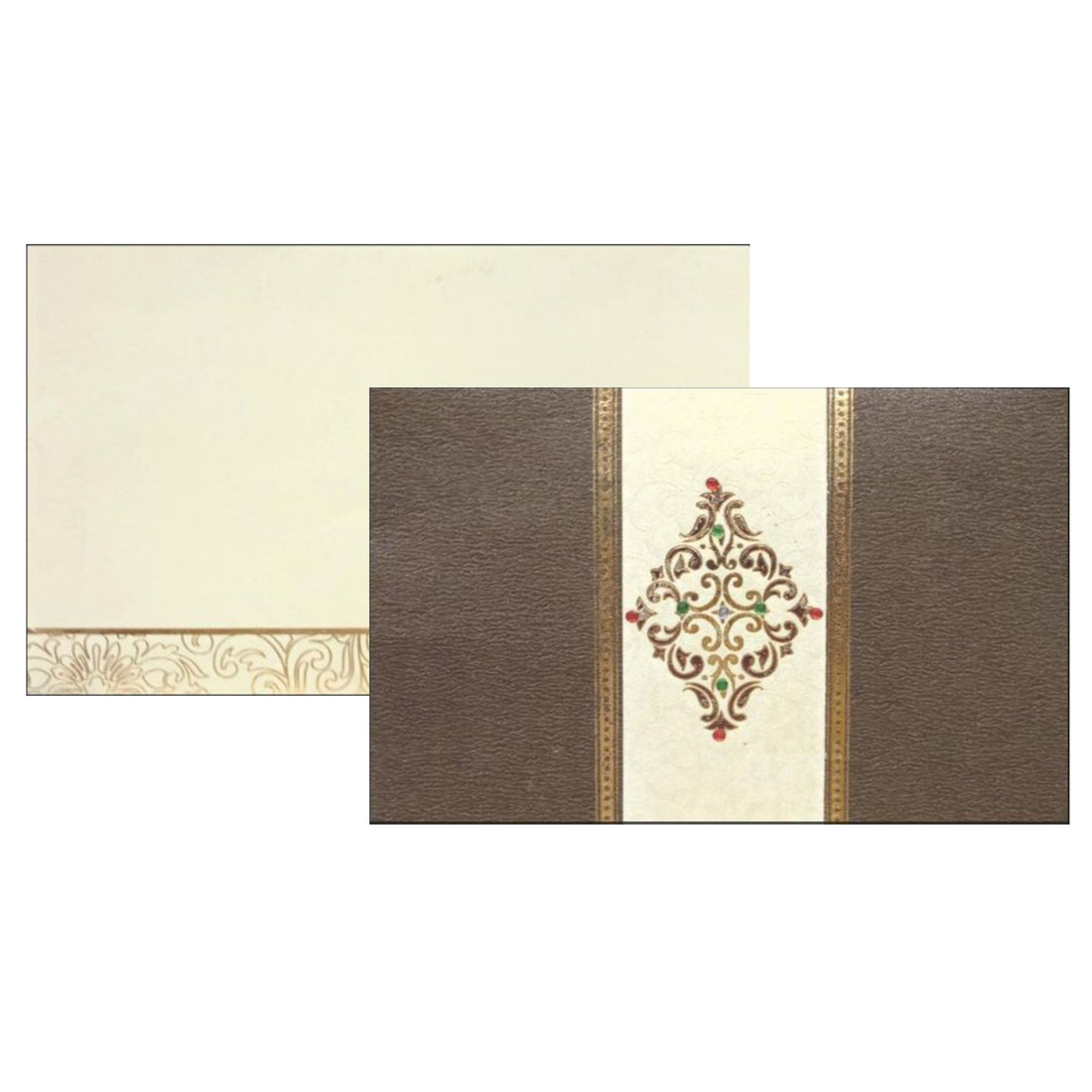 Majestic Mustard Shading With Horizontal Sort Personal Wedding Card - KNHM816G