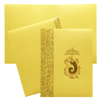 Gold Ganesha Wedding Card-KNKT5014