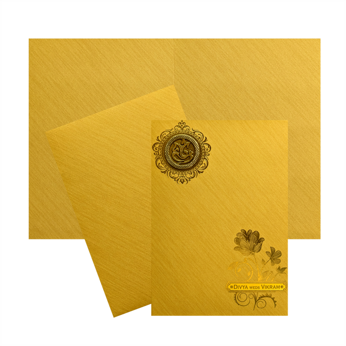 Golden Shimmery Wedding Card-King of Cards