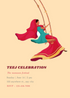 Beige Swing Design Teej Invitation-King of Cards