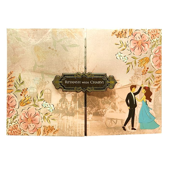 Pale Pink Wedding Card-King of Cards