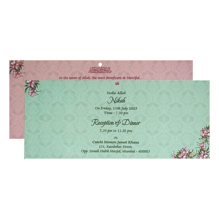 Light Apricot Pink MDF invitation-King of Cards