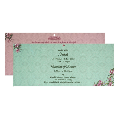 Light Apricot Pink MDF invitation-King of Cards