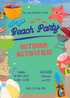 Blue Beach Party Outdoor Fun Invitation-AAOUT001