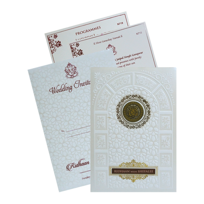 White Floral Invitation Card-KVN07190